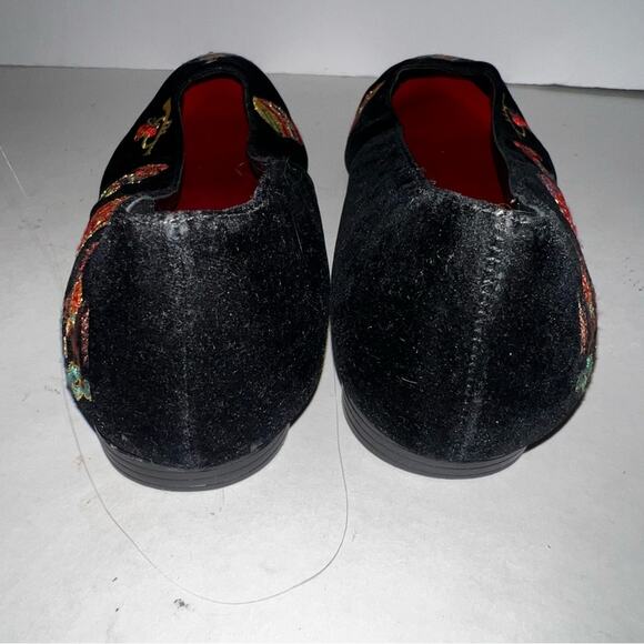 VINTAGE WORTHINGTON embroidered velvet Christmas flats 7 - Picture 4 of 8